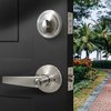 Premier Lock Entry Door Lever Combo Lock Set with Deadbolt, Stainless Steel LED03C